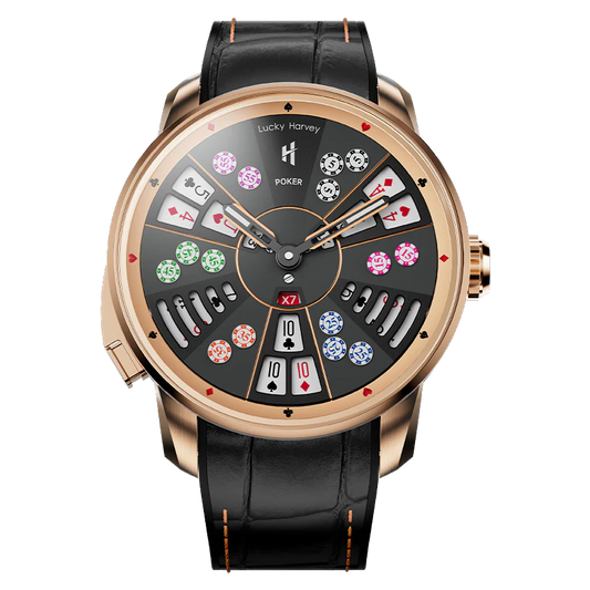 Casino Series Rose Gold Three Card Poker Automatic Watch