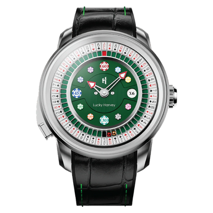 Casino Series Silver Poker Roulette Automatic Watch