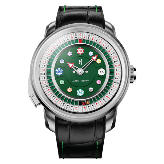 Casino Series Silver Poker Roulette Automatic Watch
