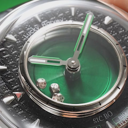 Casino Series Green Sic Bo Automatic Watch